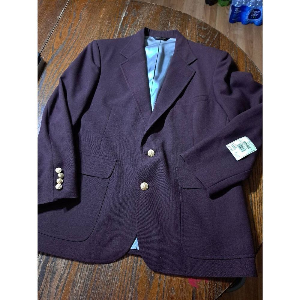 New 41S Regent Wine Single Breast Suit Sports Coat Jacket Blazer NWT